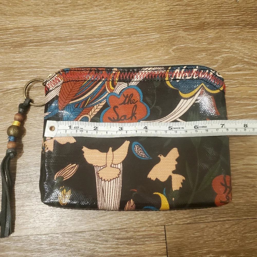 🔥THE SAK‎ | SAKROOTS Peace Doves Coated Canvas Travel Cosmetic Pouch | Wristlet